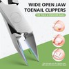 Toenail Clippers Straight Blade for Thick Toenails, Wide Open Pointed