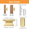 VEHCIL 20 Pack Square Brushed Brass Gold Cabinet Knobs,Single Hole