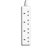 4 Way Extension Lead 2M, Multi Plug Power Strip for