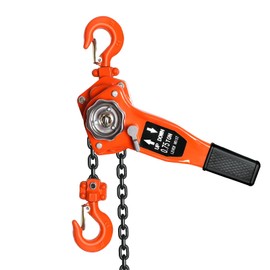 1650 Lbs Capacity 3/4 Ton 10 Feet Lever Chain Hoist with 2 Heavy Duty Hooks, Chain Come Along for Warehouse Building Automotive Machinery (1650 Lb 10Ft)