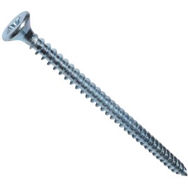 AERZETIX - C44802-100-Set - Wood Screws - Diameter 3.5 x 60 mm - Galvanised Steel - Countersunk Head - Pozidriv Cross Recess - Colour Silver