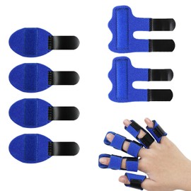 BSITSSS Pack of 6 Finger Splints, Finger Protection, Finger Splint, Small Finger, Adjustable Finger Protection for Injury, Finger Bandage for Arthritis & Broken Immobilisation and Swollen Fingers