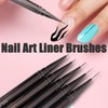 Bestgle 5 Pieces Thin Nail Design Brush Nail Liner Brush