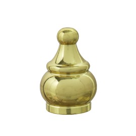 Aspen Creative 24017-11 Steel Lamp Finial in Brass Plated Finish, 1 1/2" Tall (1 Pack)