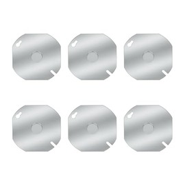 Octagon Electrical Box Cover, 4 Inch Metal Junction Box Covers with 1/2 Inch Knockout, Galvanized, Flat, Blank Electric Box Cover for 4 Inch Octagonal and Round Box（10pcs）