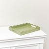 Melody Maison Rectangle Olive Green Scalloped Tray