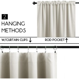 KOUFALL - Juego de 2 paneles de cortinas opacas para recámara, color beige, para baño, caravana, cocina, ventanas pequeñas, 52 x 24 pulgadas de largo