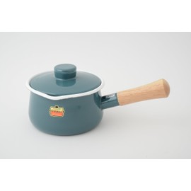 富士ホーロー ミルクパン・スモークブルー 15cm Solid SD-15M SB