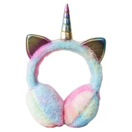 SEDEX Earmuffs for Girls Unicorn Girls Ear Muffs Winter Faux Fur Kids Ear Warmers Pink Fluffy Ear Cover with Cute Ears for Women Kid ()