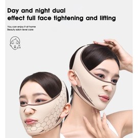 kanuoc Chin Strap for Sleeping,Chin Up Mask V Shaped Face Mask Jaw Exerciser Graphene V-Line Mask Chin Strap for Sleeping,Adjustable Chin Strap (A)