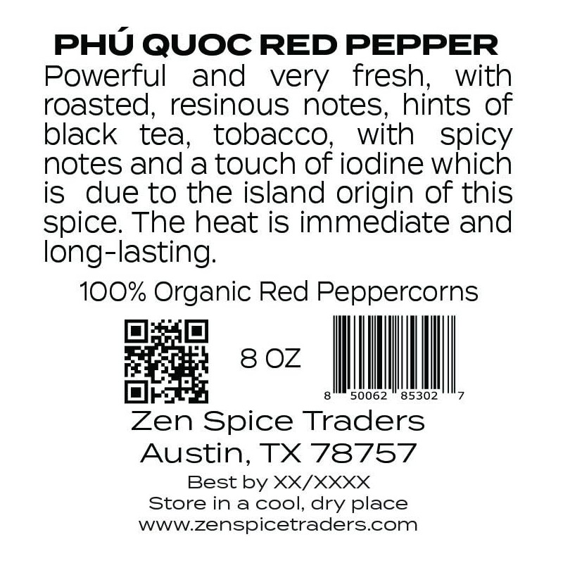 Phú Quoc Organic Red Peppercorns | Rare Vietnamese Peppercorns |
