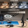 10X USB LED Magnifying Lamp with Clamp, 72 LEDs, Short