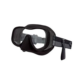 Sherwood Scuba Scope Slim Mask for Women and Narrow Faces; with Elastic Mask Strap for Added Comfort and Convenience — Black Silicone