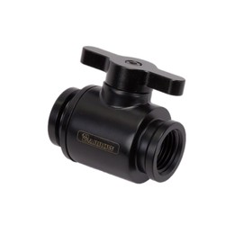 Barrow G1/4" Mini Valve with Aluminum Handle, Black Handle, Black Body
