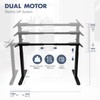 AIMEZ0 Dual Motor Sit Stand Desk Adjustable Electric Standing Desk