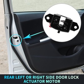 X AUTOHAUX Replacement Rear Left or Right Side Liftgate Door Lock Actuator for Nissan Titan 2004-2012 for Nissan NP300 2009-2012 Tailgate Latch Assembly No.90503JT30A Black