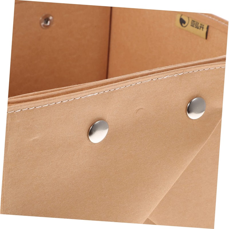 KOMBIUDA Kraft Paper Storage Bag Washable Reusable Pouch for Vegetables