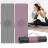 TPE Centerline 8mm Thick Exercise Mat for Home Training, Pilates & Yoga 8mm Brown Burgundy