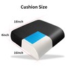 YOUFI Thick Memory Foam & Gel Seat Cushion, 18"X16"X4" Large