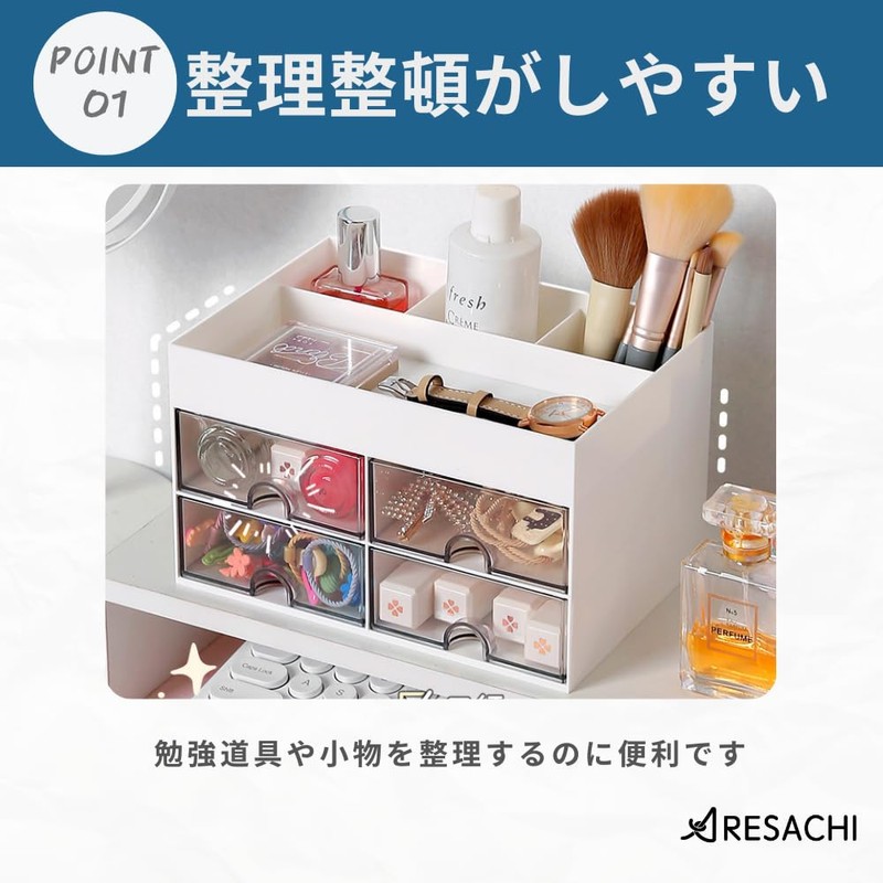 ARESACHI Desktop Storage Trinket Organizer Desk Organizer Drawer Storage Pen