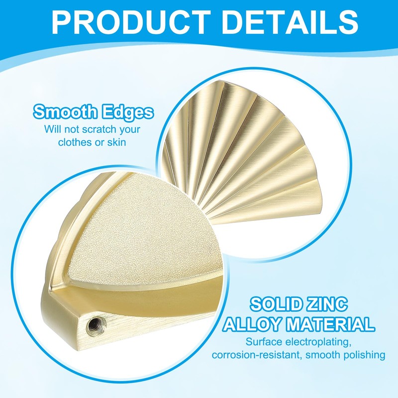 PATIKIL 3" (76mm) Drawer Cup Pulls, 5 Pack Solid Brass