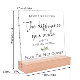 Xgvzs 1 PCS Retirement Gifts Crystal Retirement Gifts Acrylic Leaving Job Gift for Coworkers Friends Boss Doctor Nurse Teacher