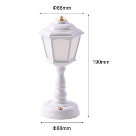 Bullishman Mini Desk lamp Vintage, LED Dimmable Table Reading with USB Charging Port, Sensitive Control, Eye-Caring Office Lamp,Very Beautiful Decorative (White), FGXYD-001