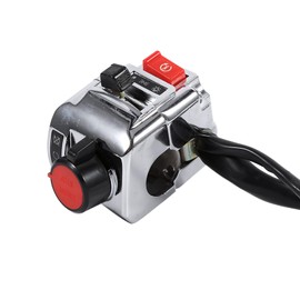 Motorcycle Handlebar Control Switch 12V DC, Aluminum Turn Signal Horn Starter, Universal 7/8\