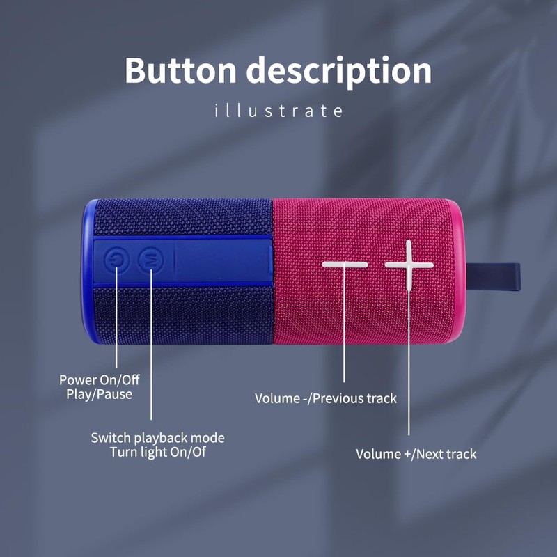 2 in 1 Magnetic Split Bluetooth Speaker, Color Blocking Waterproof