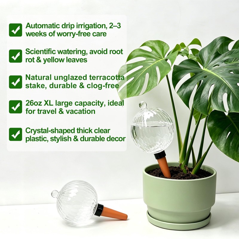 26oz Extra Large Plant Watering Globes, Self Watering Bulbs and