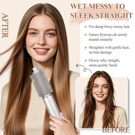Round Brush Attachment for Shark FlexStyle, Upgraded Oval Round Volumizing Brush for Shark Flex Style Accessories Styling for for Smooth, Voluminous Curls(1.5 Inch Barrel,2.32 Inch Bristle)