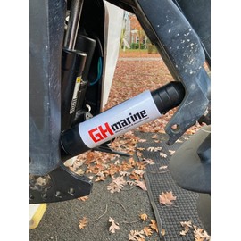 GHmarine 1H03 Transom Rubber Support and Motor Lock for Boat Outboards and Stern Drives with 3 Rams Trim and Tilt, Plastic Saver Protect Bar