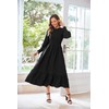 VintageClothing Women's 2023 Casual Fall Midi Dresses Long Sleeve Crew