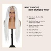 Orgwigs White Glow in the Dark Knotless Box Braided Wig