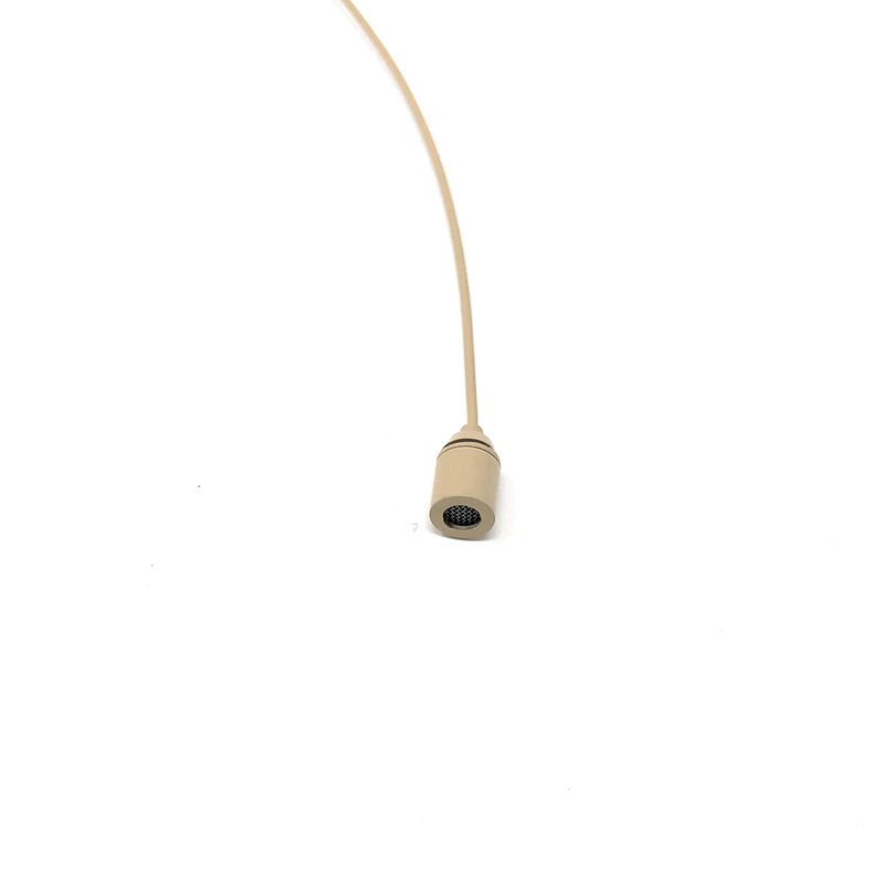 Beige Double Earhook Headset Microphone w/ 4 pin Mini XLR