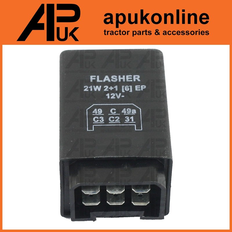 APUK Flasher Indicator Relay Replacement for Massey Ferguson Ford New