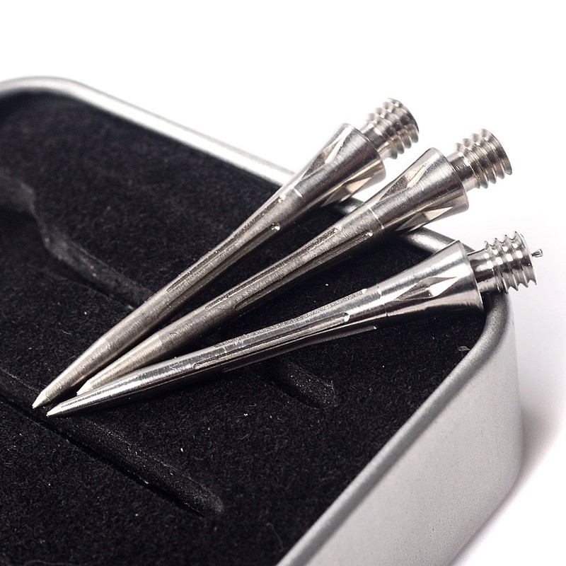 CUESOUL 3 Pcs 2BA Titanium Conversion Steel Tip Points For