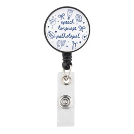 Lywjyb Birdgot Speech Language Pathologist Badge Reel Speech Therapist Retirement Gift Never Stressed Gift (SLP Badge CA)
