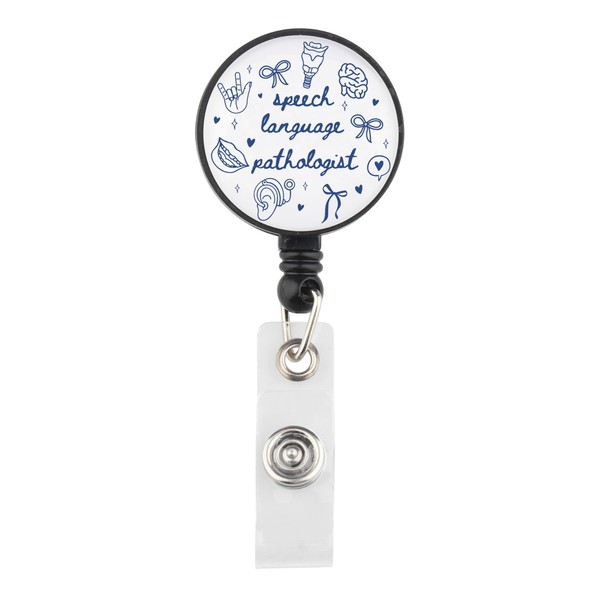 Lywjyb Birdgot Speech Language Pathologist Badge Reel Speech Therapist Retirement