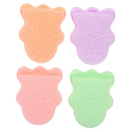 VICASKY 4pcs Face Scrubber: Cotton Large Thickened Face Wash Mitts - Soft Cleansing And Makeup Removal Sponges For Deep Pore Cleaning