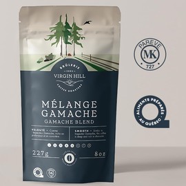 Virgin Hill Coffee - Gamache Blend - Smooth Intensity & Medium Roast - Half Pound of High-Grade Coffee Beans - 8oz / 227 grams (8 oz. / 227 grams, Whole Beans)