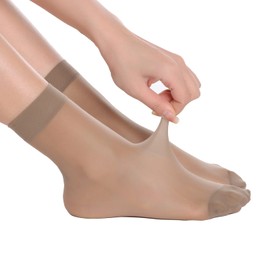 LiiYoang 12 Pairs Women'S Pop Socks & Tights 20 Denier, Nylon Sheer Socks Women Ankle High Silk Thin Sock Multiple Colors Gift Boxed Set