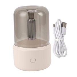 Candlelight Essential Oil Diffuser Plastic with 120ml Water Tank USB Plug 6.5W Silent Aromatherapy Humidifier for Bedroom White