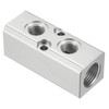 PATIKIL 2 Way 4 Port Air Manifold, G1/2" G1/4" Aluminum