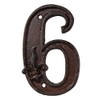 Esschert Design Cast Iron House Number, Rust Brown, 7.9 x