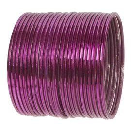 Touchstone New Indian Bollywood Fashion Pretty Modern Attractive Rich Textured Burgundy Color Wrist Filler Thin Designer Jewelry Bracelets Bangle Bracelets. Set of 24 for Women.