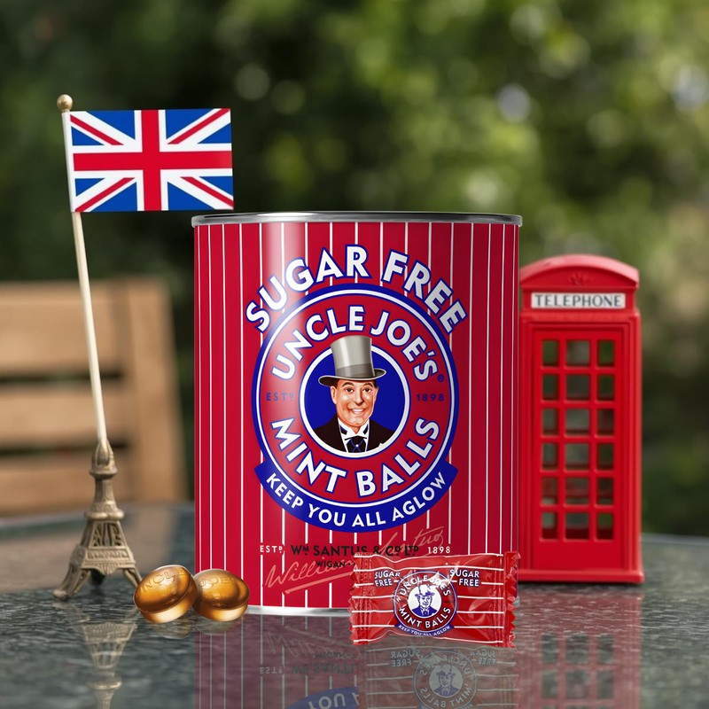 Uncle Joe’s Sugar Free Mint Balls 4.23 Oz Tin (Pack