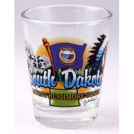 South Dakota Mount Rushmore State Elements Shot Glass
