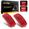 Partsam 2Pcs Red 6" LED Rectangle Side Marker and Clearance