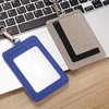 PU Leather ID Badge Holder with Clear Window, Vertical ID